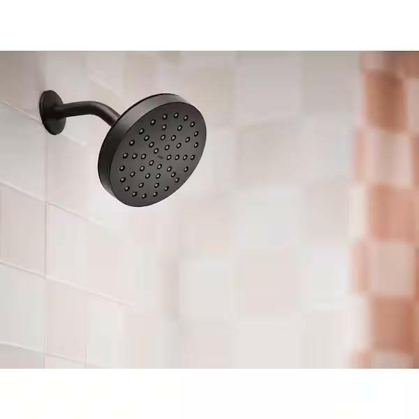 MOEN Korek 82466BL Single-Handle Posi-Temp Tub and Shower Faucet in Matte Black (Valve Included)