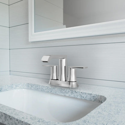 MOEN Genta 84764 Centerset Double-Handle Bathroom Sink Faucet in Chrome