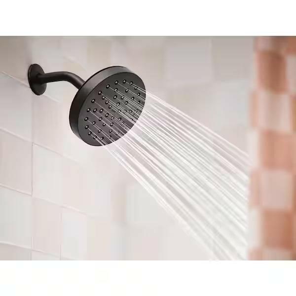 MOEN Korek 82466BL Single-Handle Posi-Temp Tub and Shower Faucet in Matte Black (Valve Included)