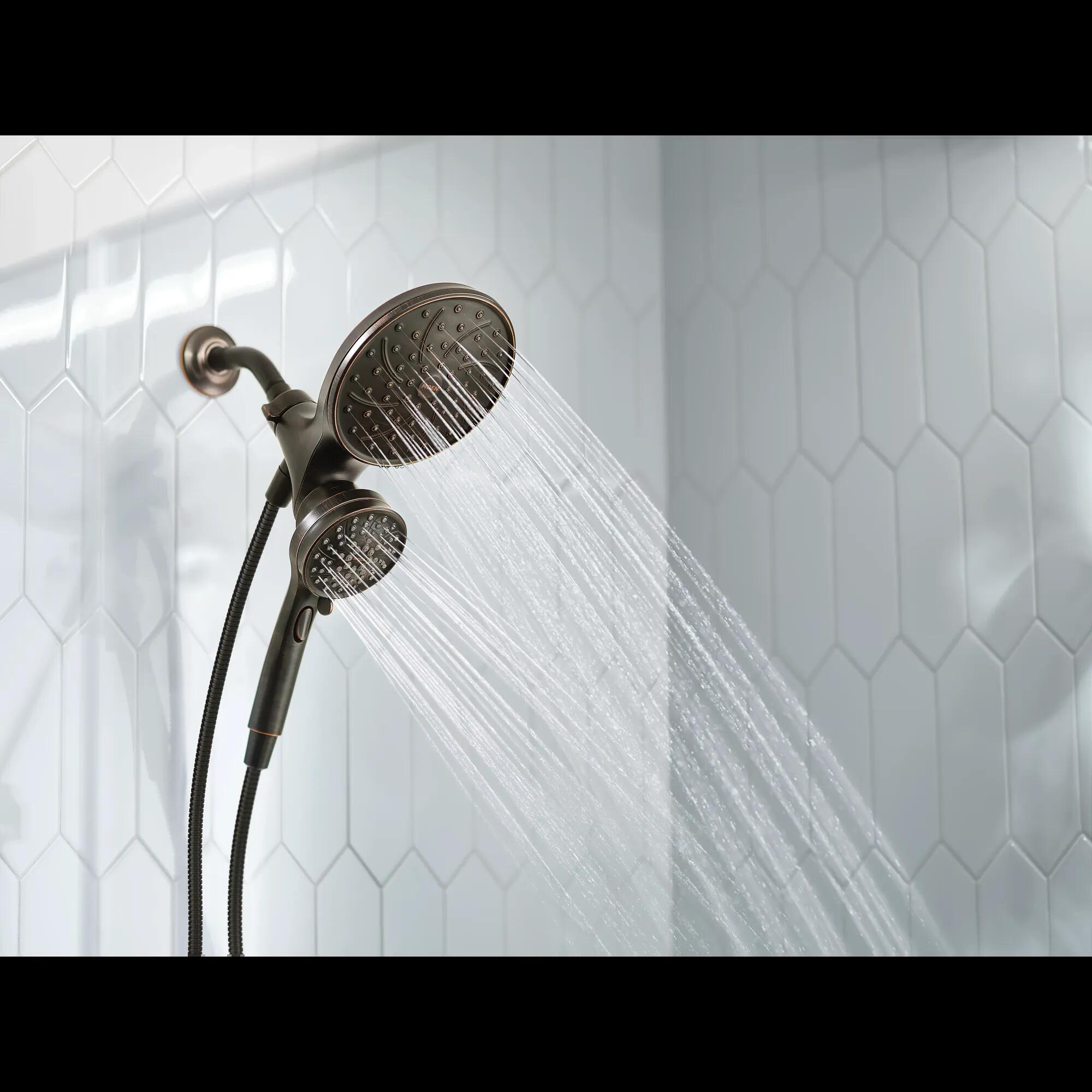 MOEN Attract 26008BRB 6-Function 6.75-Inch Magnetix Rainshower and Hand Shower Combo in Mediterranean Bronze