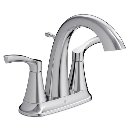 MOEN CFG Ash 58911 Two-Handle 4" Centerset Bathroom Faucet in Chrome (Drain Included)