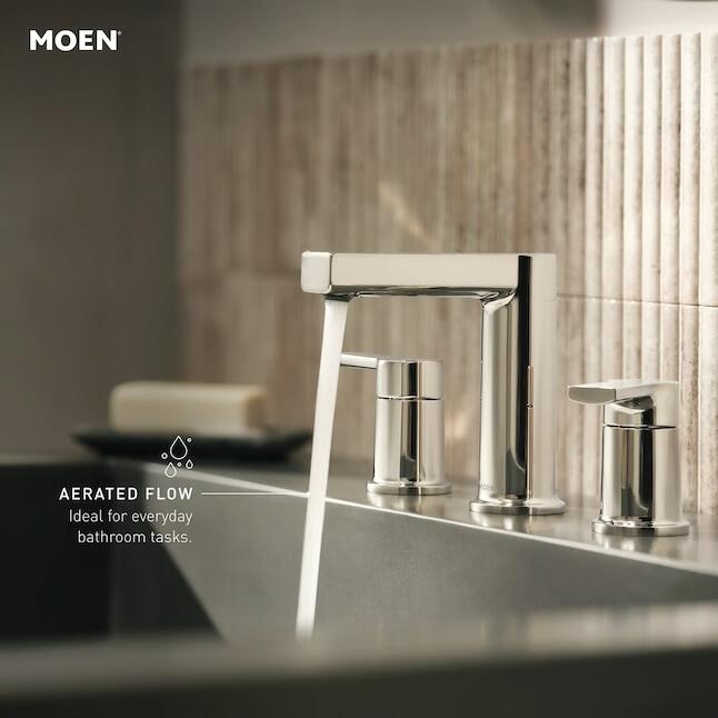 MOEN Rinza 84629BZG Two-Handle Widespread Bathroom Faucet in Bronzed Gold (Valve Included)