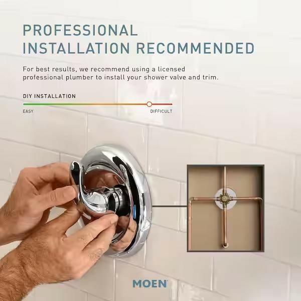 MOEN Korek 82466BL Single-Handle Posi-Temp Tub and Shower Faucet in Matte Black (Valve Included)