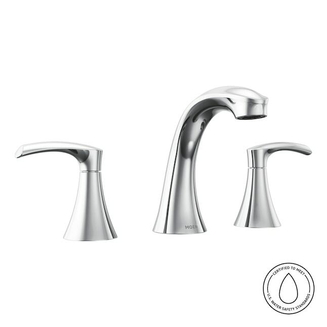 MOEN Graeden 84138 Two-Handle Widespread Bathroom Sink Faucet in Chrome (Valve Included)