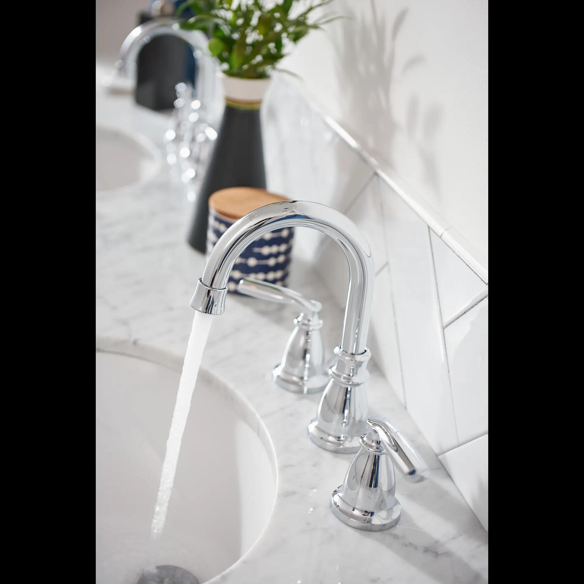 MOEN Hilliard 84539 Two-Handle Widespread Bathroom Sink Faucet in Chrome
