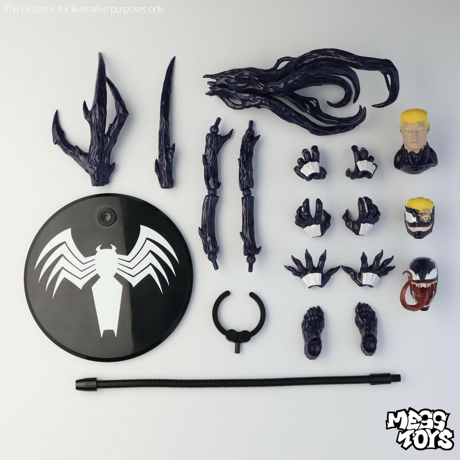 Mess Toys Venom Lethal Neighbor Spider-Man Symbiote 1/12 Action Figure Toy