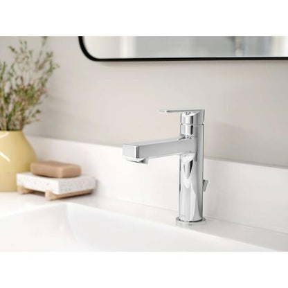 MOEN Slate 40051 One-Handle Single Hole Bathroom Sink Faucet in Chrome (Drain Included)