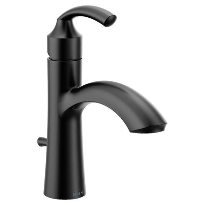 MOEN Glyde 6170BL Single Handle Bathroom Sink Faucet in Matte Black