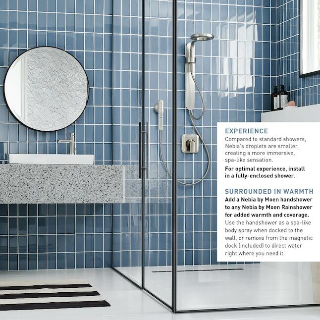 MOEN Nebia N207R0SRN 7.9-Inch One-Function Spa Rainshower in Spot Resist Brushed Nickel