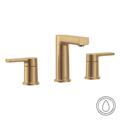 MOEN Rinza 84629BZG Two-Handle Widespread Bathroom Faucet in Bronzed Gold (Valve Included)