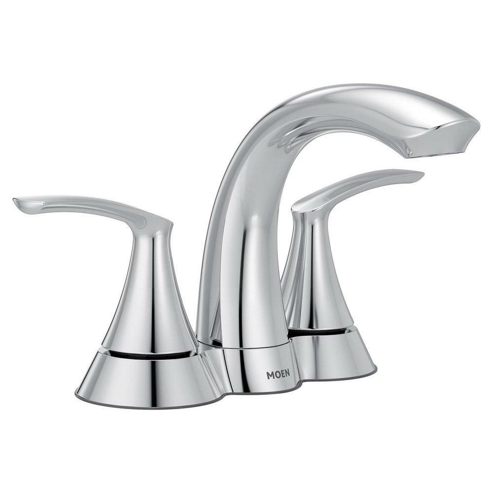 MOEN Seena 5012 Two-Handle 4" Centerset Bathroom Faucet in Chrome (Drain Included)