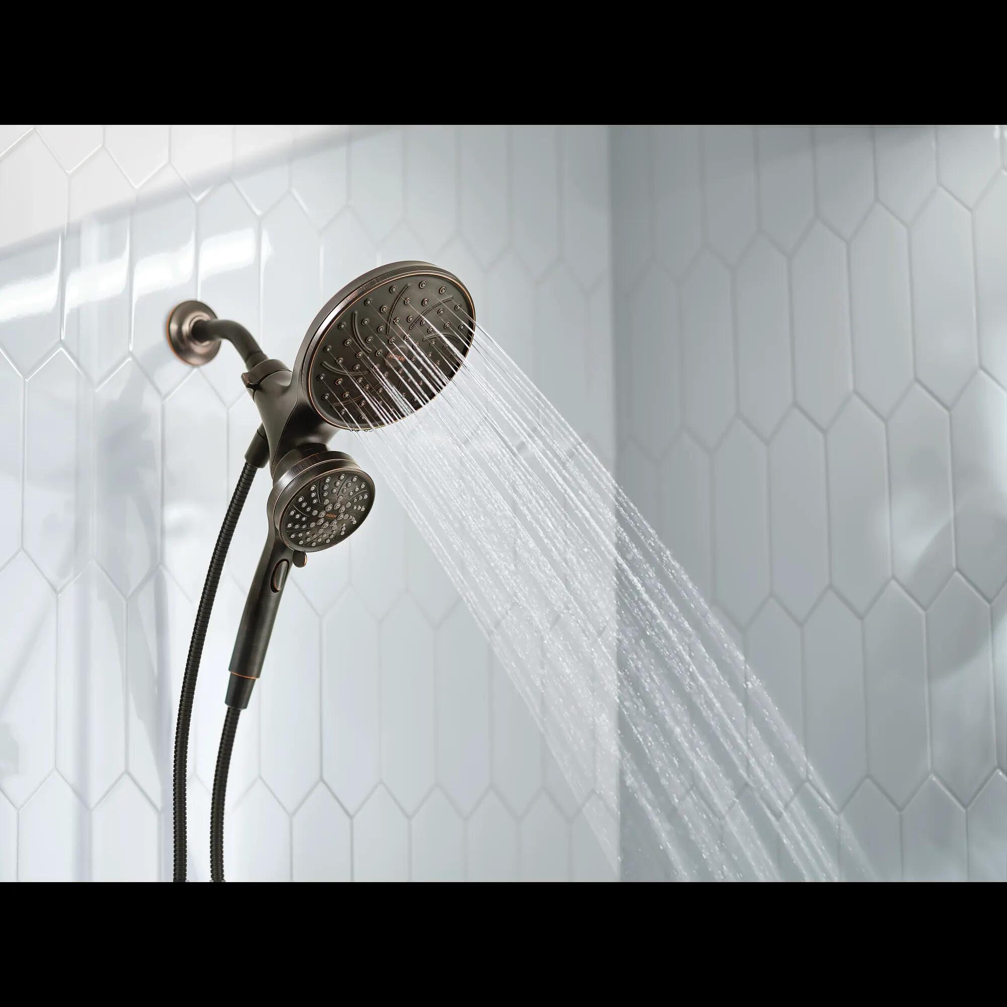 MOEN Attract 26008BRB 6-Function 6.75-Inch Magnetix Rainshower and Hand Shower Combo in Mediterranean Bronze