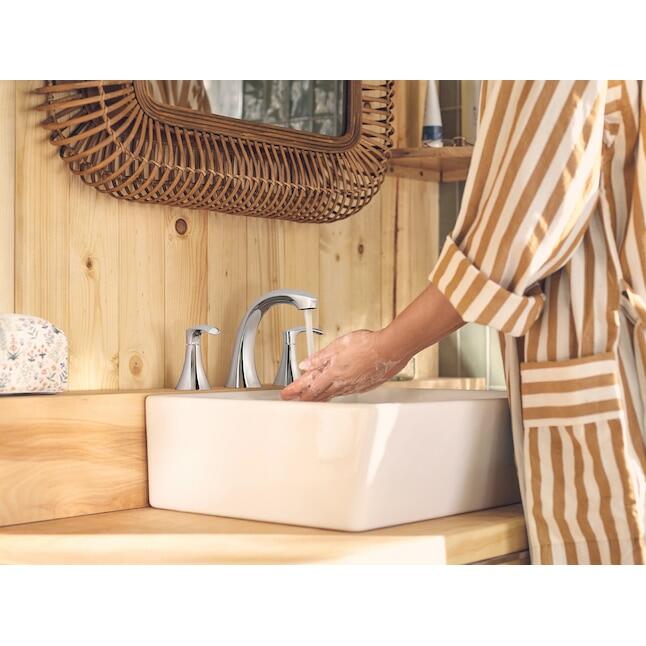 MOEN Graeden 84138 Two-Handle Widespread Bathroom Sink Faucet in Chrome (Valve Included)