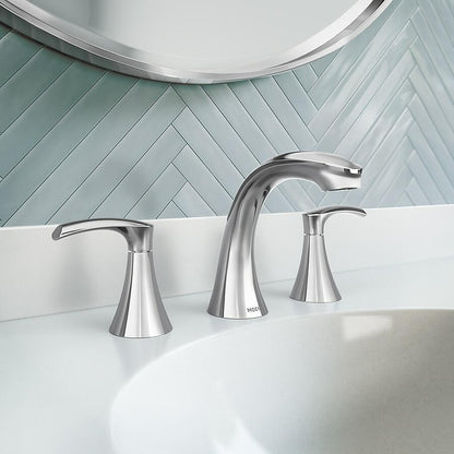 MOEN Graeden 84138 Two-Handle Widespread Bathroom Sink Faucet in Chrome (Valve Included)