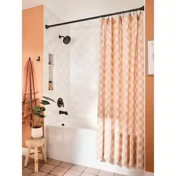 MOEN Korek 82466BL Single-Handle Posi-Temp Tub and Shower Faucet in Matte Black (Valve Included)