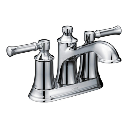 MOEN Dartmoor 66802 Centerset Two-Handle Bathroom Sink Faucet in Chrome