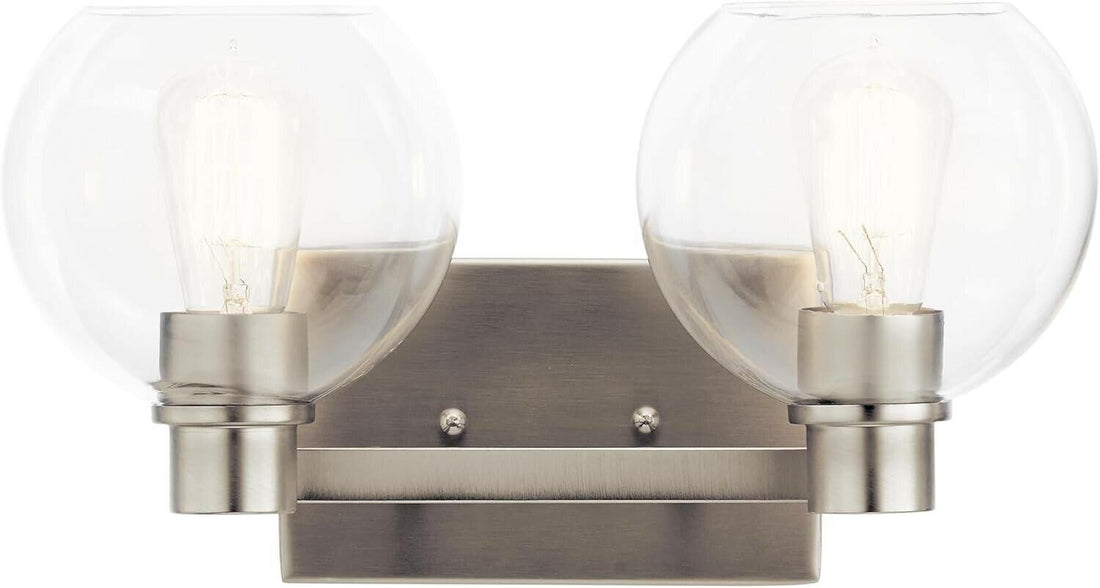 KICHLER Harmony 7.75 in. 2-Light Brushed Nickel Bathroom Vanity Light - Like New