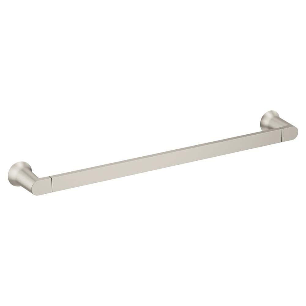 Moen GENTA Brushed Nickel Silver Towel BAR 18 in. L ZINC