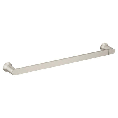 Moen GENTA Brushed Nickel Silver Towel BAR 18 in. L ZINC