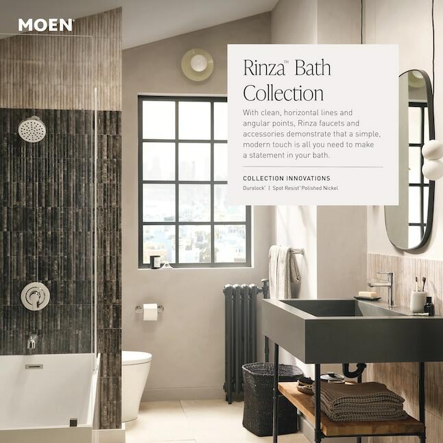 MOEN Rinza 84627BL One-Handle Bathroom Sink Faucet in Matte Black (Drain Included)