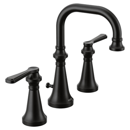 MOEN Colinet TVS44102 Two-Handle Widespread Bathroom Sink Faucet in Matte Black (Valve Included)