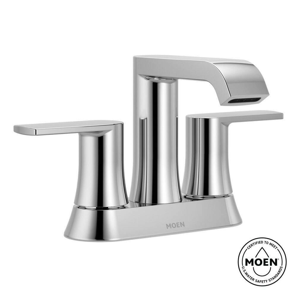 MOEN Genta 84764 Centerset Double-Handle Bathroom Sink Faucet in Chrome