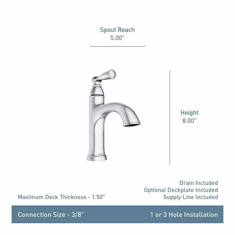 MOEN Banbury 84945BRB Single Handle Single Hole Bathroom Faucet in Mediterranean Bronze