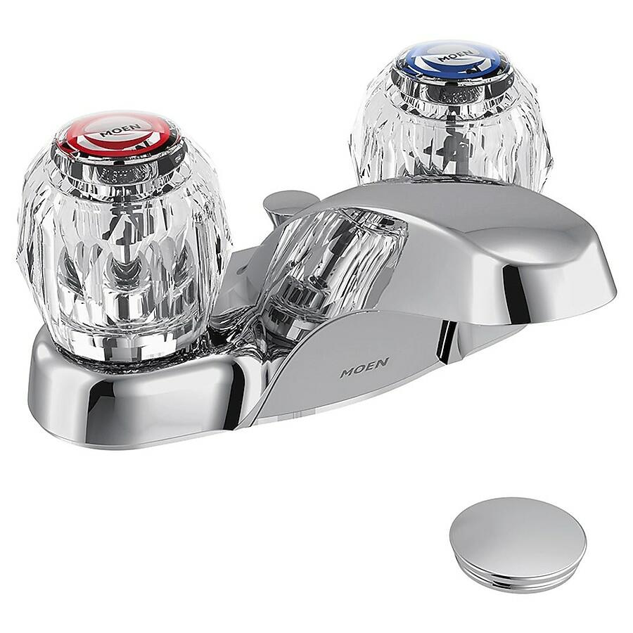 MOEN Chateau 64919 Double Handle Centerset Bathroom Sink Faucet in Chrome