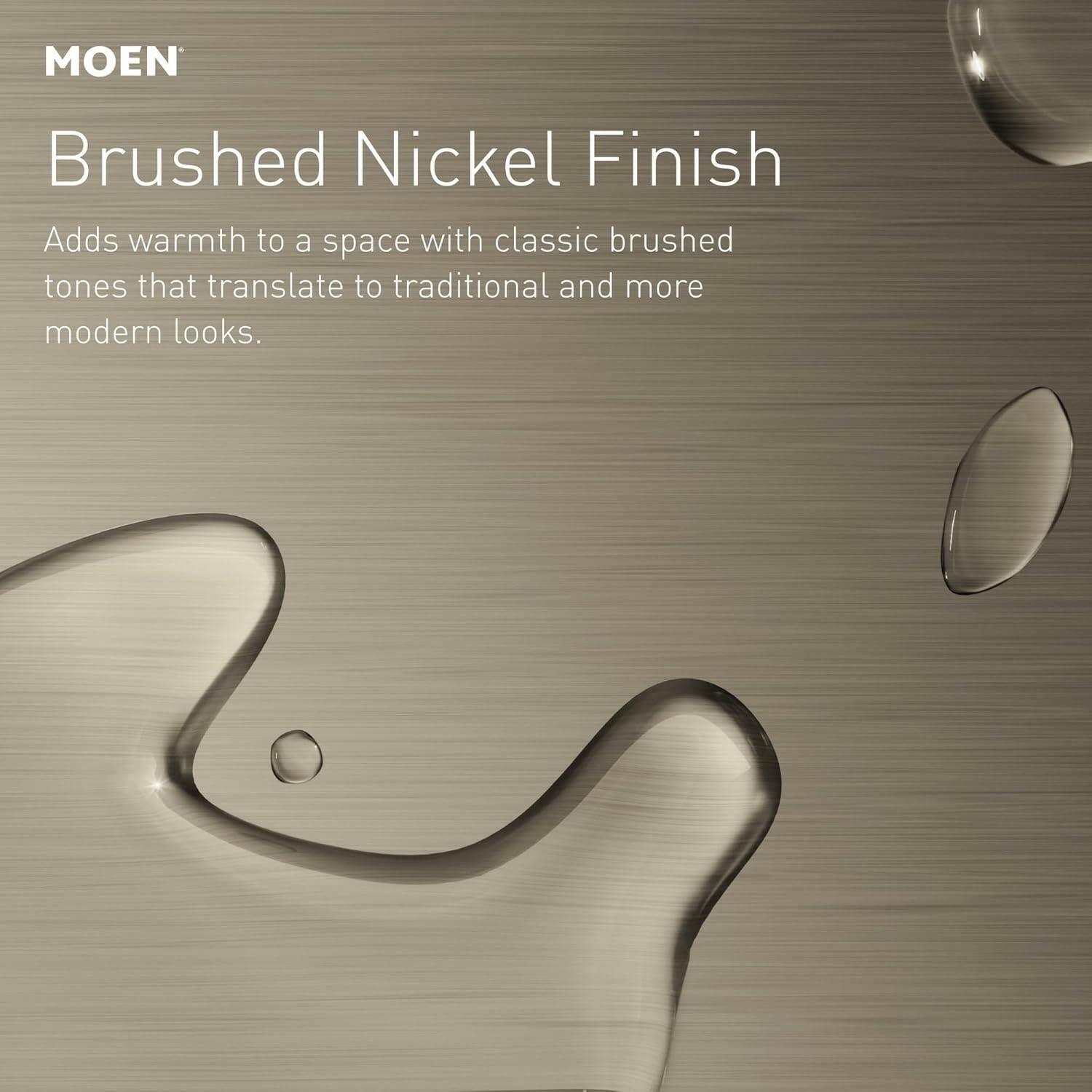MOEN Genta 84764SRN 4 in. Centerset Double-Handle Bathroom Faucet in Spot Resist Brushed Nickel