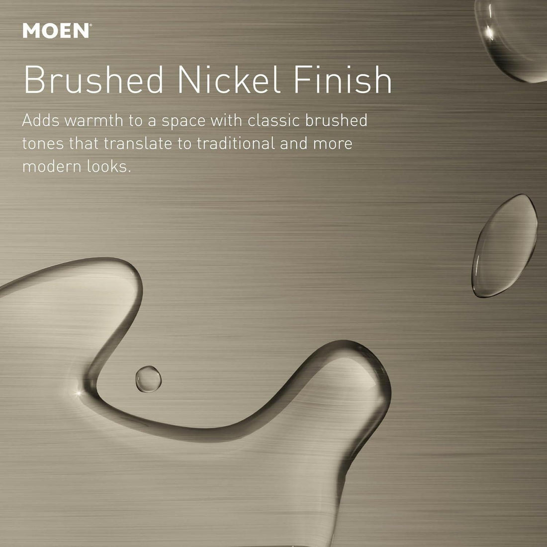 MOEN Glyde 179791BN 1/2" Slip Fit Connection 6" Diverter Tub Spout in Brushed
