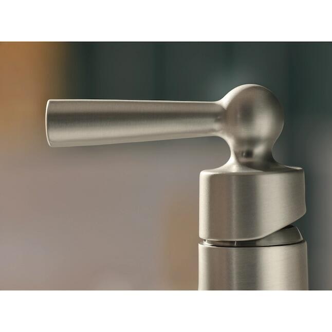 MOEN Caldwell 84347SRN 1-Handle Bathroom Faucet, Brushed Nickel (Drain Included)