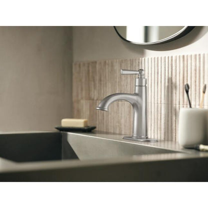 MOEN Caldwell 84347SRN 1-Handle Bathroom Faucet, Brushed Nickel (Drain Included)