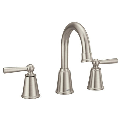 MOEN Caldwell 84349SRN Two-Handle Widespread Bathroom Faucet in Spot Resist Brushed Nickel (Valve Included)