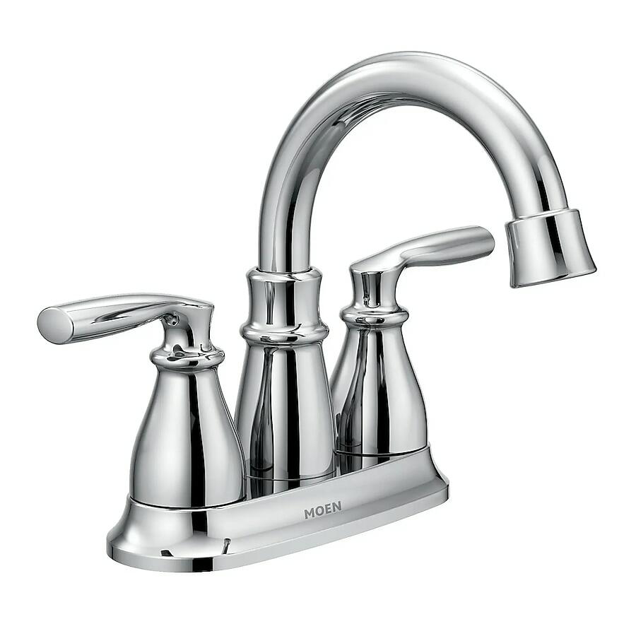 MOEN Hilliard 84537 Two-Handle 4 in Centerset Bathroom Sink Faucet in Chrome