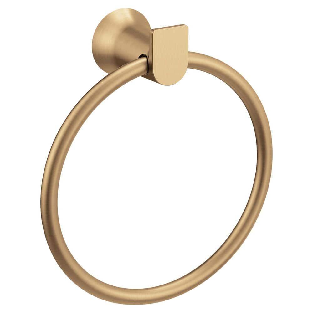 Wall Mounted Genta Towel Ring in Bronzed Gold