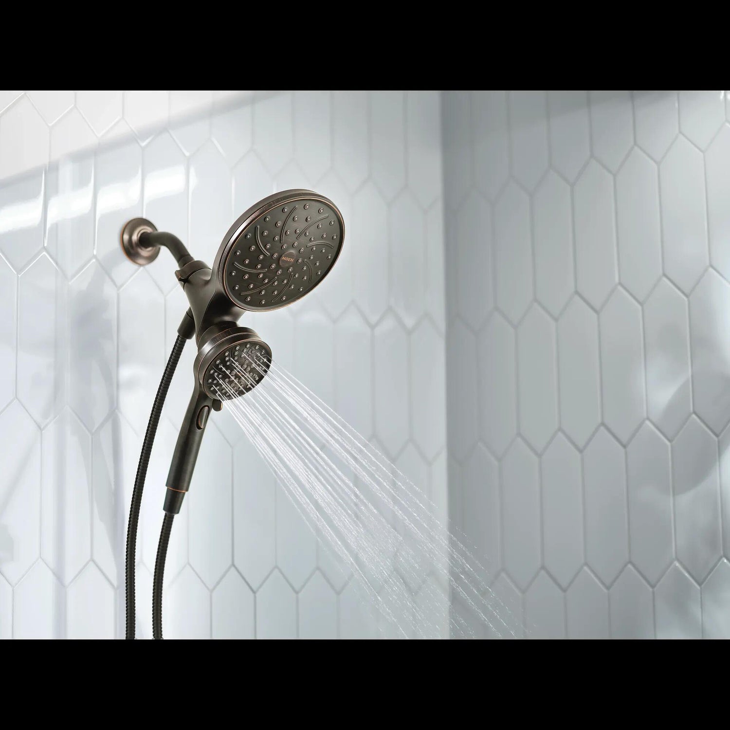 MOEN Attract 26008BRB 6-Function 6.75-Inch Magnetix Rainshower and Hand Shower Combo in Mediterranean Bronze
