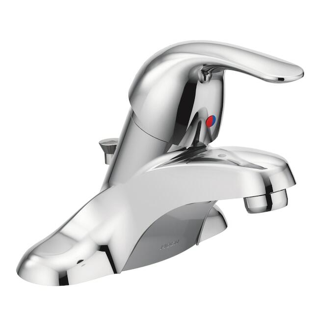 MOEN Adler 1-Handle 4-in Centerset WaterSense Bathroom Sink Faucet in Chrome (2-Pack)