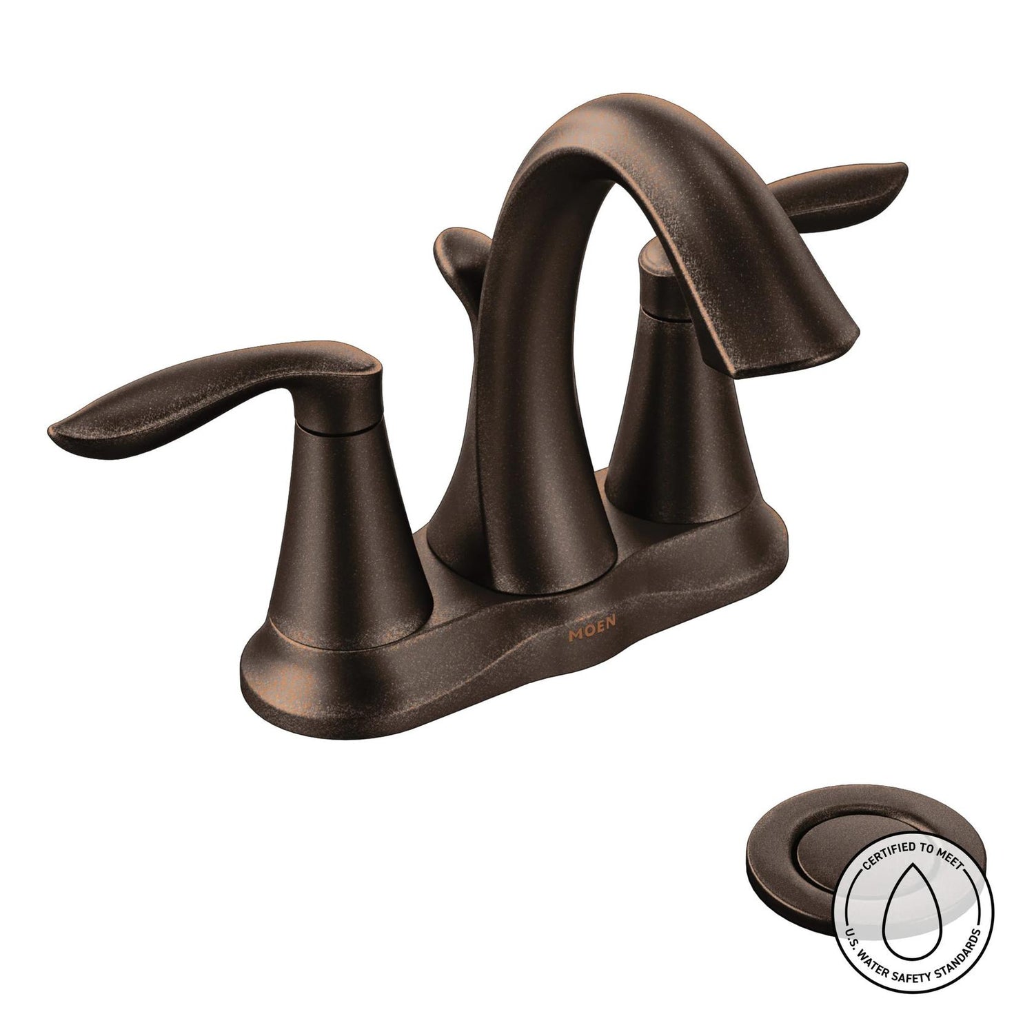 MOEN Eva 6410ORB Two-Handle High Arc Bathroom Faucet in Oil Rubbed Bronze