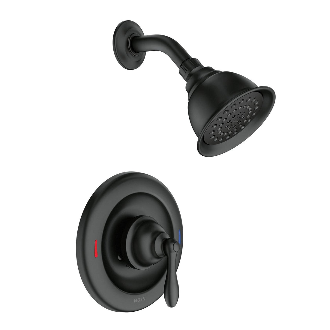 MOEN Caldwell 82495EPBL Single Handle Posi-Temp Pressure Balanced Shower Trim in Matte Black (Valve Included) - Like New