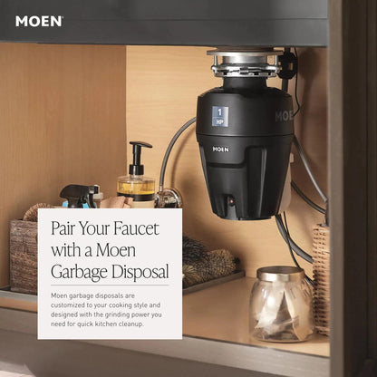 MOEN Edwyn 87807SRS Single-Handle Kitchen Faucet with Soap Dispenser in Spot Resist Stainless