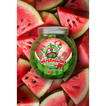 Zoomi Gushmello Candy Fruity Gummy Marshmallow Filled Center 55 Pieces Jar