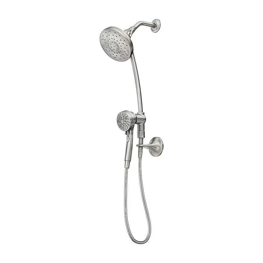 MOEN Engage 28501SRN Handheld and Rain Showerhead with Slide Bar Magnetix in Spot Resist Brushed Nickle
