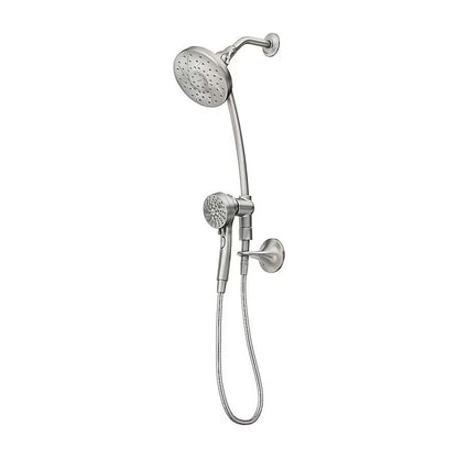 MOEN Engage 28501SRN Handheld and Rain Showerhead with Slide Bar Magnetix in Spot Resist Brushed Nickle