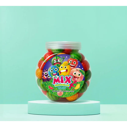 Zoomi Gushmello Candy Fruity Gummy Marshmallow Filled Center 55 Pieces Jar