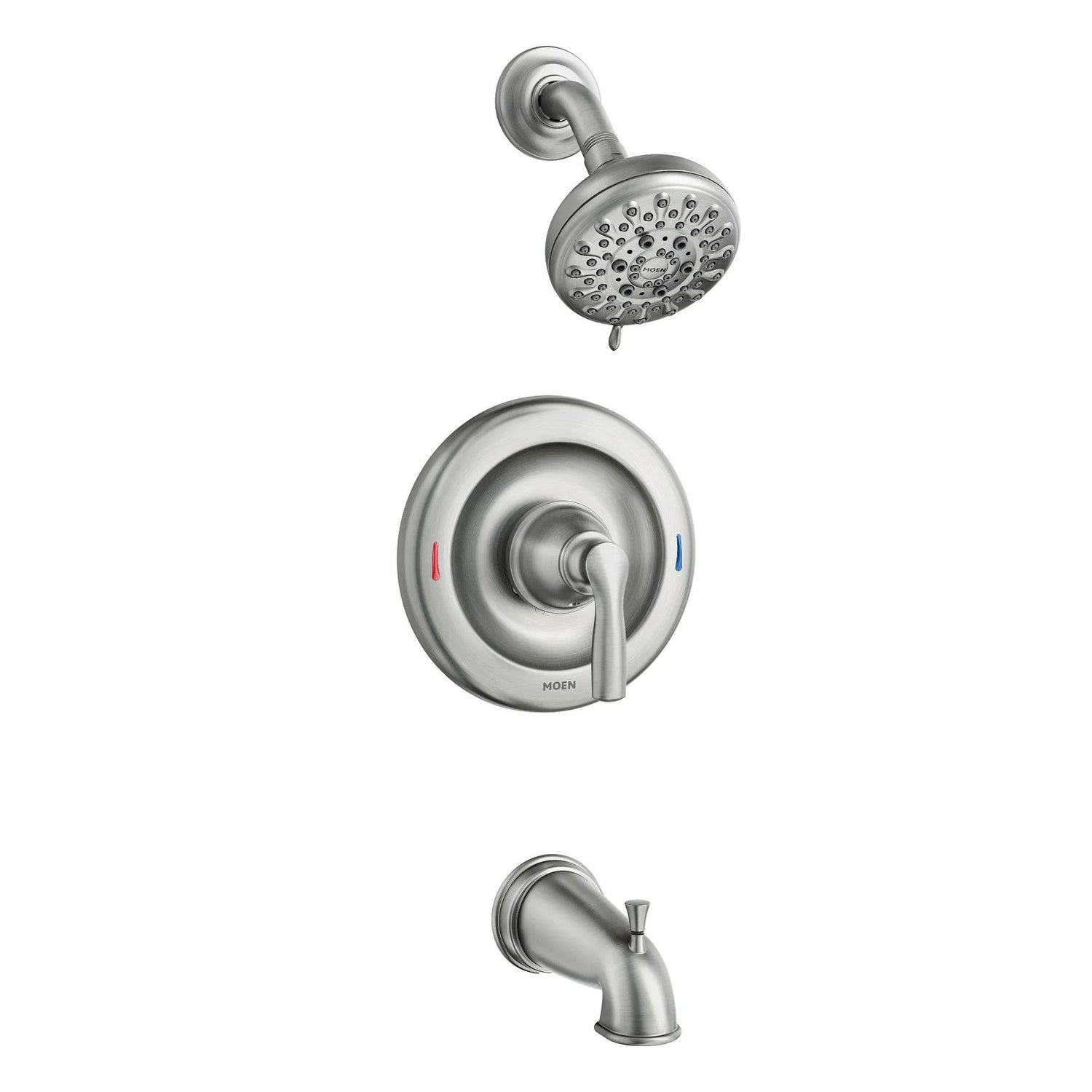 MOEN Hilliard 82537SRN One-Handle Tub and Shower Faucet in Chrome (Valve Required)
