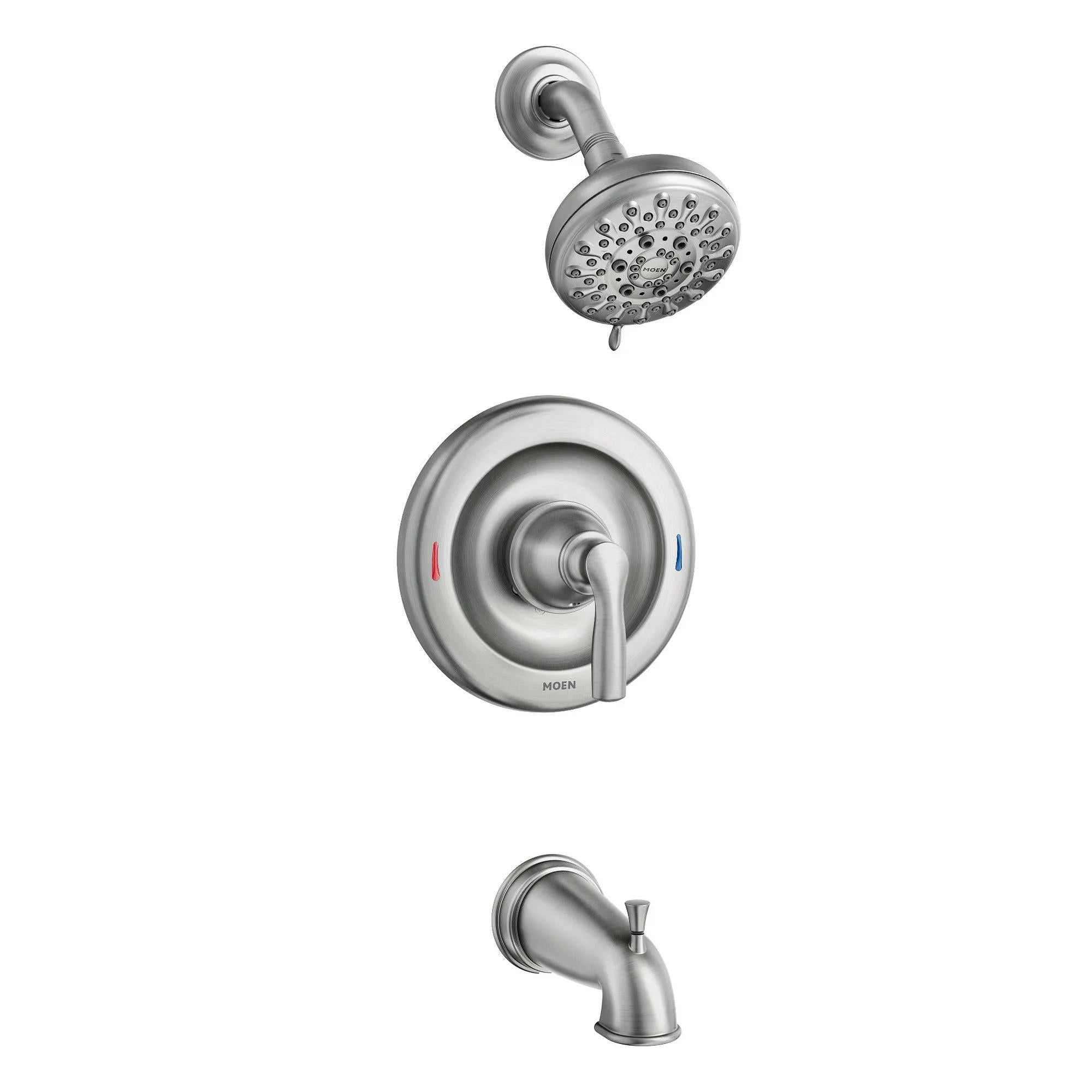 MOEN Hilliard 82537SRN One-Handle Tub and Shower Faucet in Chrome (Valve Required)