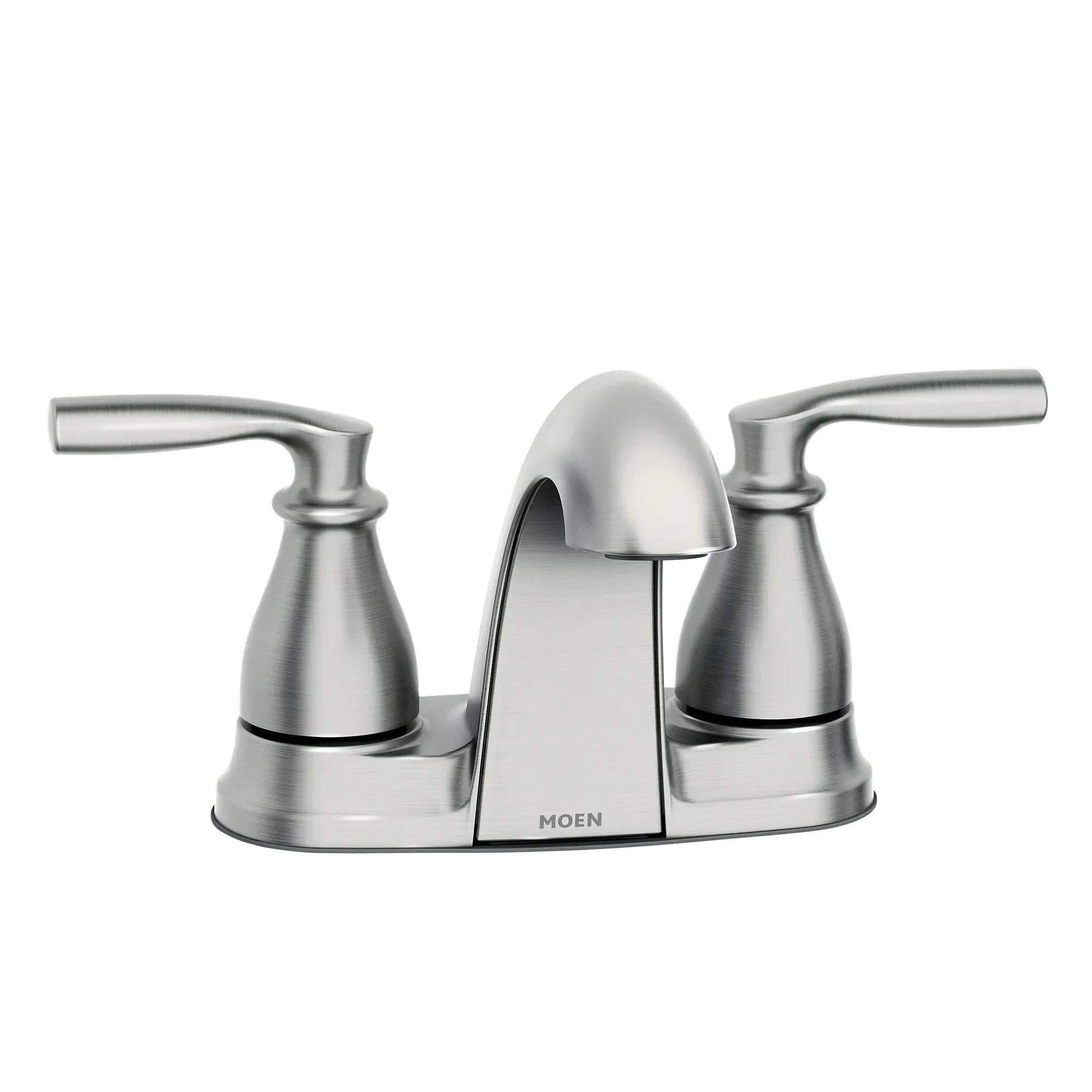 MOEN Hilliard 84532SRN Two-handle Centerset Bathroom Sink Faucet in Spot Resist Brushed Nickel