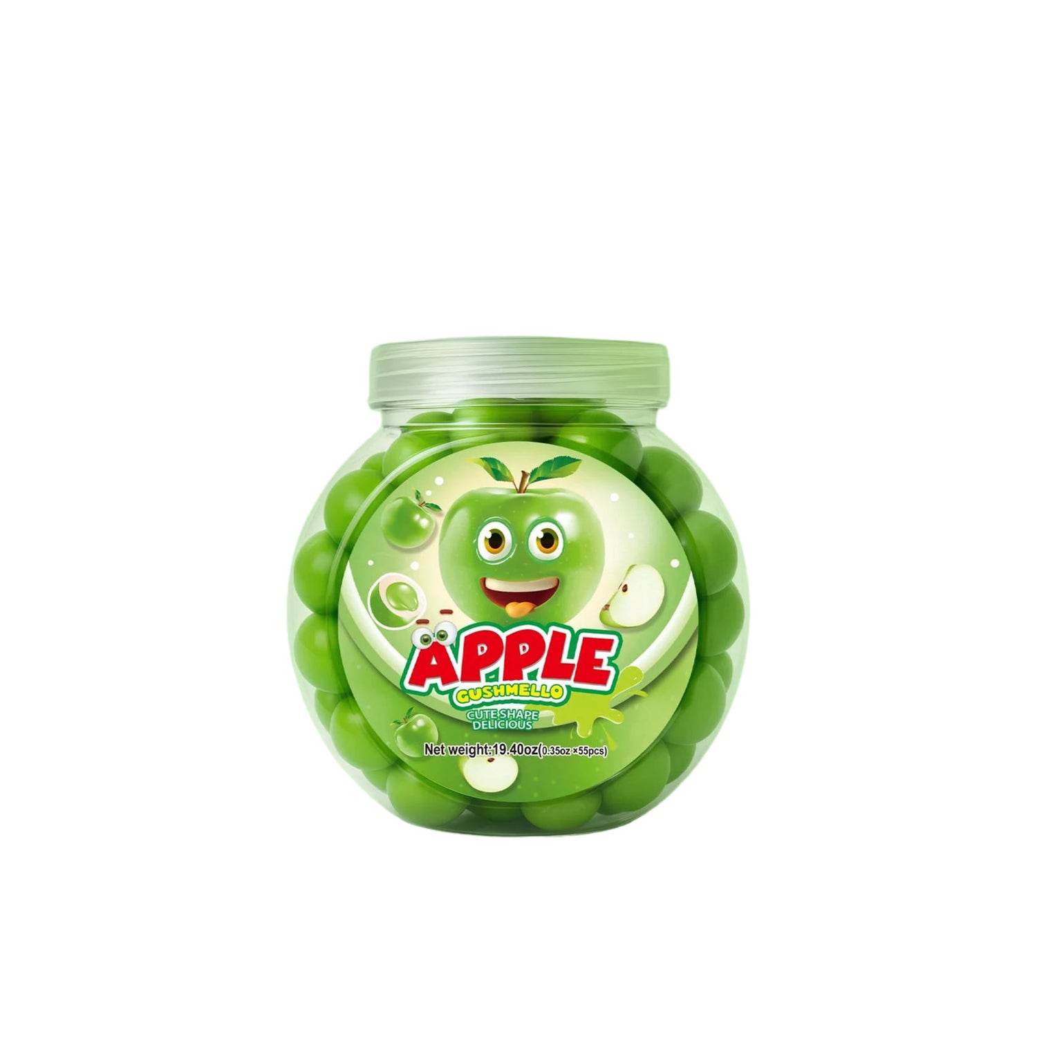 Zoomi Gushmello Candy Fruity Gummy Marshmallow Filled Center 55 Pieces Jar