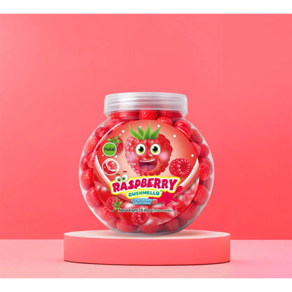 Zoomi Gushmello Candy Fruity Gummy Marshmallow Filled Center 55 Pieces Jar