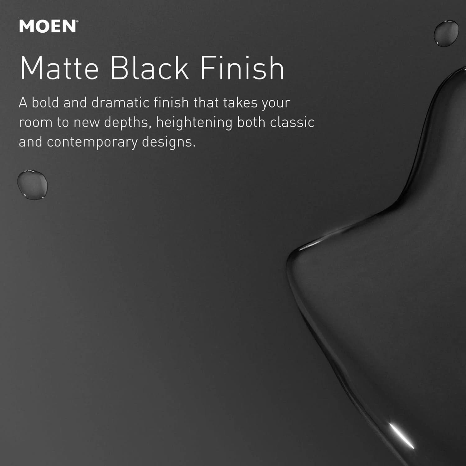 MOEN Jase T2342EPBL One-Handle Posi-Temp Shower Trim with 8" Rainshower in Matte Black (Valve Required)